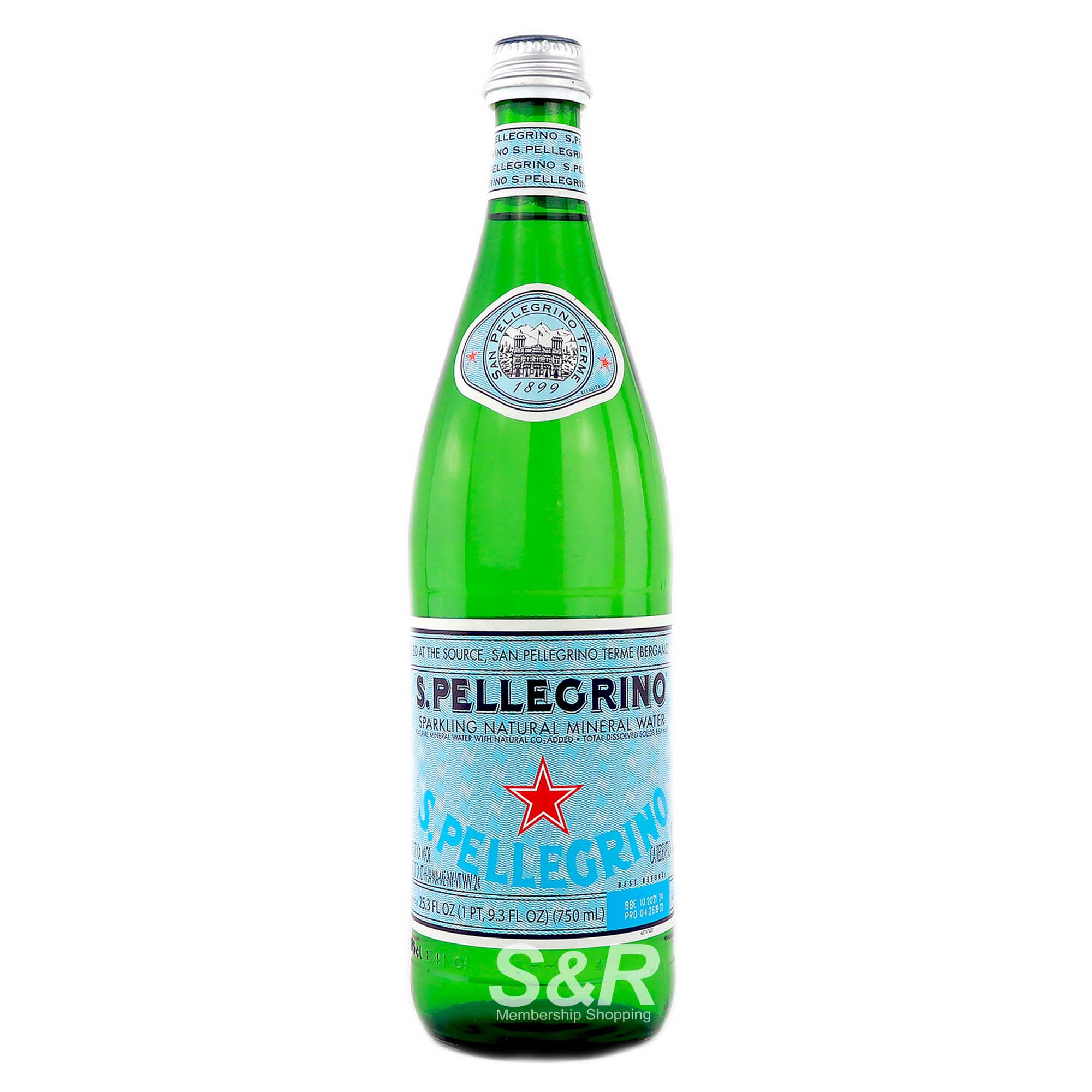 San Pellegrino Sparkling Natural Mineral Water 750mL